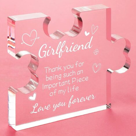 Engraved Acrylic Block: The Perfect Girlfriend Gift for Birthdays, Valentine’s, Christmas, or Anniversaries