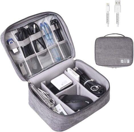 OrgaWise Accessories Bag: Compact Electronics Organizer for Travel with Data Protect Sets