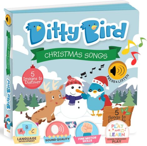 Christmas Songs Interactive Book for Babies. Toddler’s Musical Board Book. Frosty & Rudolph for 1 Year Old Boy and Girl Gifts.