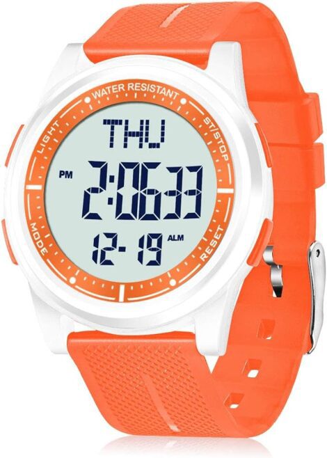 WIFORT Ultra-Thin Waterproof Sports Watch with Dual Time and Stopwatch, for Boys and Girls.