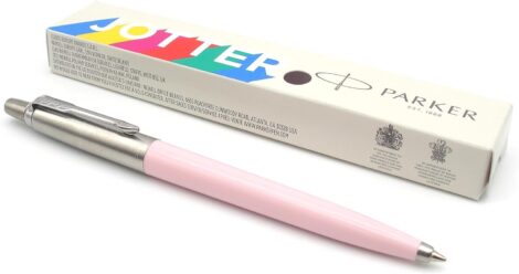 Parker Jotter Pen – Baby Pink Pastel Finish – Retro Collection – Blue Ink – Gift Boxed