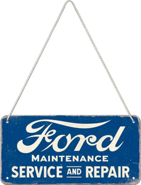 Retro Ford Hanging Sign – Car Fan Gift Idea – Vintage Metal Decoration 10x20cm.