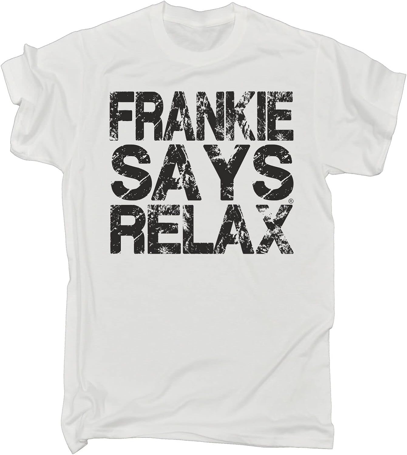 123t Frankie Says Relax Mens 80's Retro White T Shirt