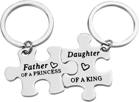 Ximalun Father Daughter Keyring Set: Perfect Gift for Dad and Daughter, Christmas/Birthday/Daddy Gifts