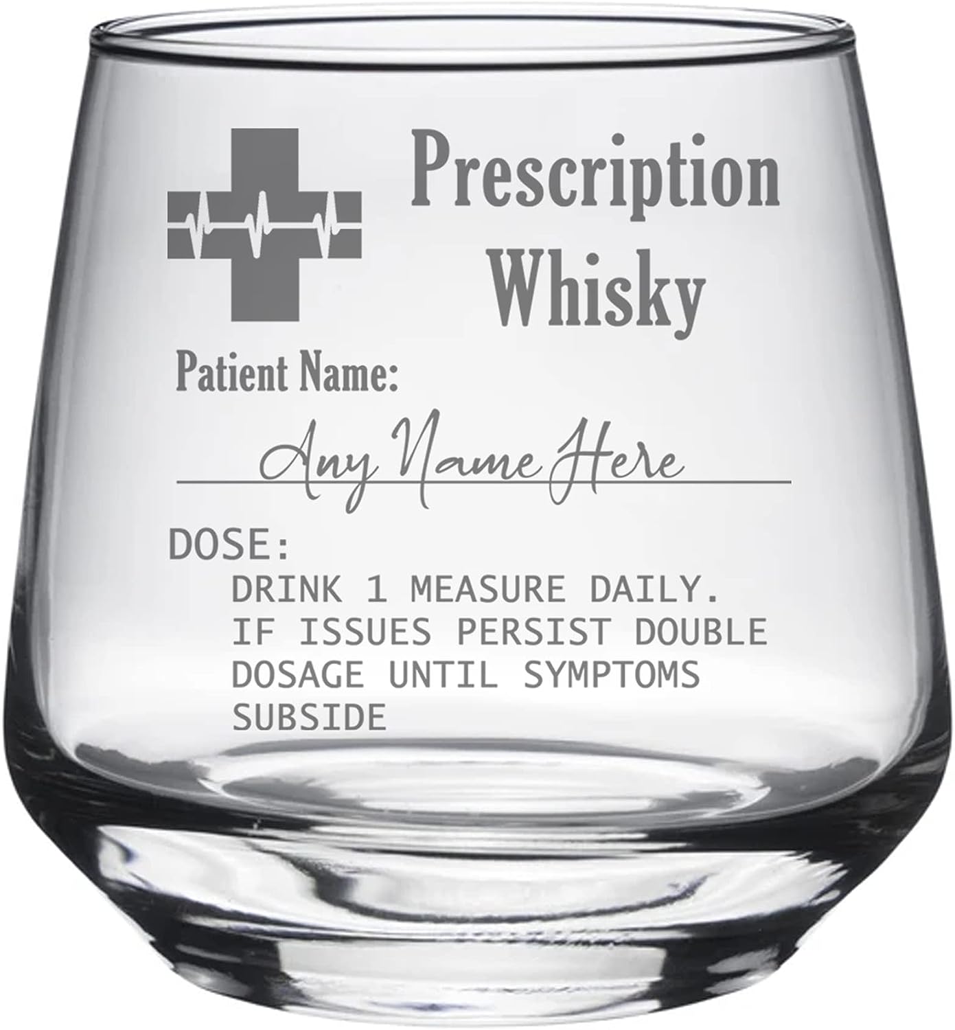 Always Looking Good Personalised Engraved Whisky Tumbler Glass Prescription Whiskey Glass with Name Novelty Funny Birthday Fathers Day Gift (345ml Tallo Tumbler, Empty Glass)