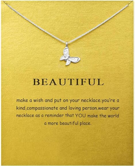 Necklace with Compass Pendant & Inspiring Message Card – Perfect Gift for Women/Girls.