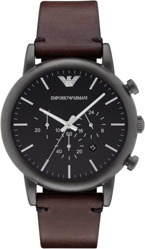 Emporio Armani Men’s 46mm Stainless Steel Chronograph Watch