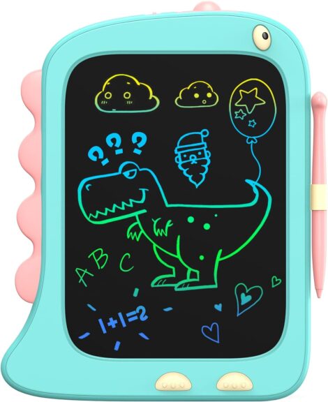 ORSEN LCD Writing Tablet for Kids, 8.5inch Doodle Board, Dinosaur Drawing Pad (Blue)