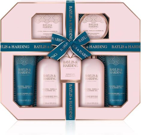 Baylis & Harding Ultimate Luxury Gift Set – Vegan Jojoba, Vanilla & Almond Oil Bathing