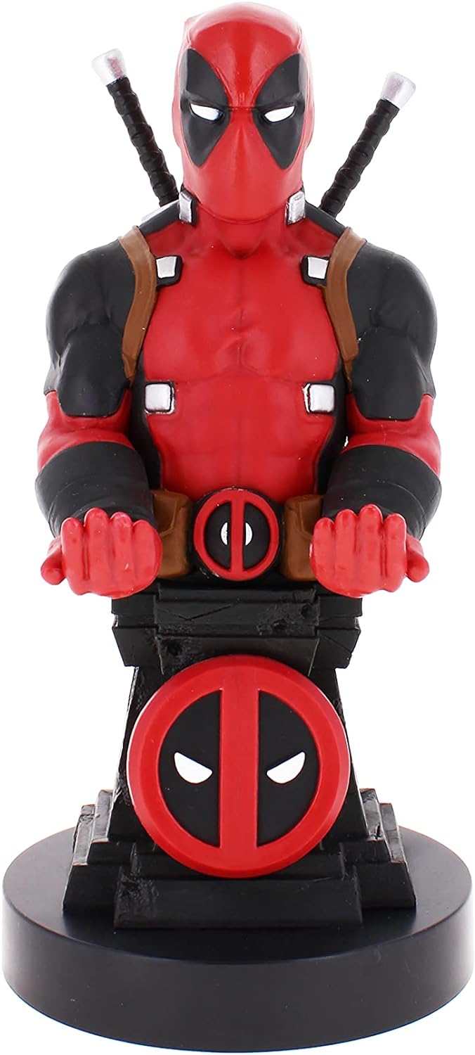 Cable Guys - Deadpool Plinth Marvel Gaming Accessories Holder & Phone Holder for Most Controller (Xbox, Play Station, Nintendo Switch) & Phone