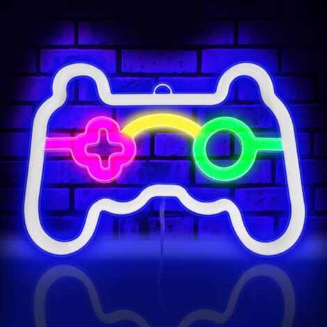 ULAIK Game Neon Sign: Gamepad LED Neon Sign for Gamer Room Decor and Gaming Zone Party