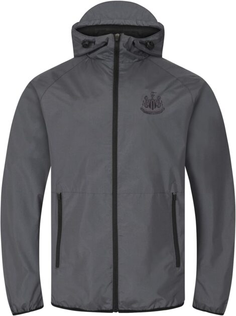 Official Newcastle United men’s jacket: Shower windbreaker, perfect football gift.