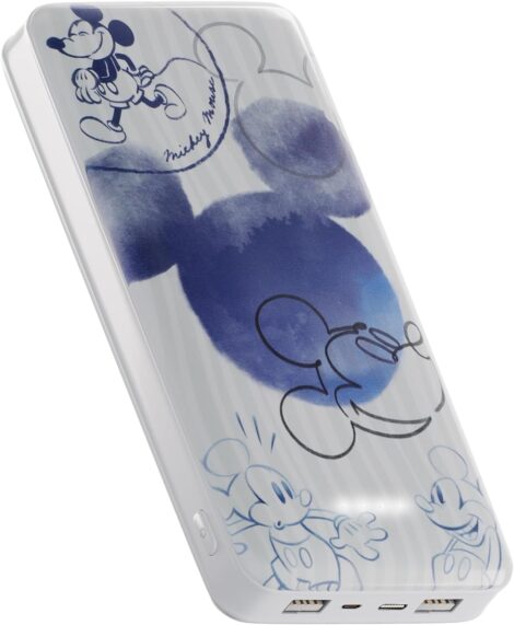 Mickey Mouse Power Bank – 10,000mAh Portable Charger for Disney Fans, Men, Women, and Teens.