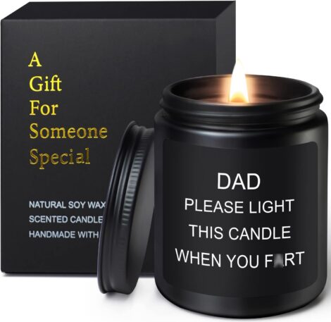 Dad Gifts: Sandalwood Scented Candle – for Fathers Day, Birthday, Step Dad, and more!