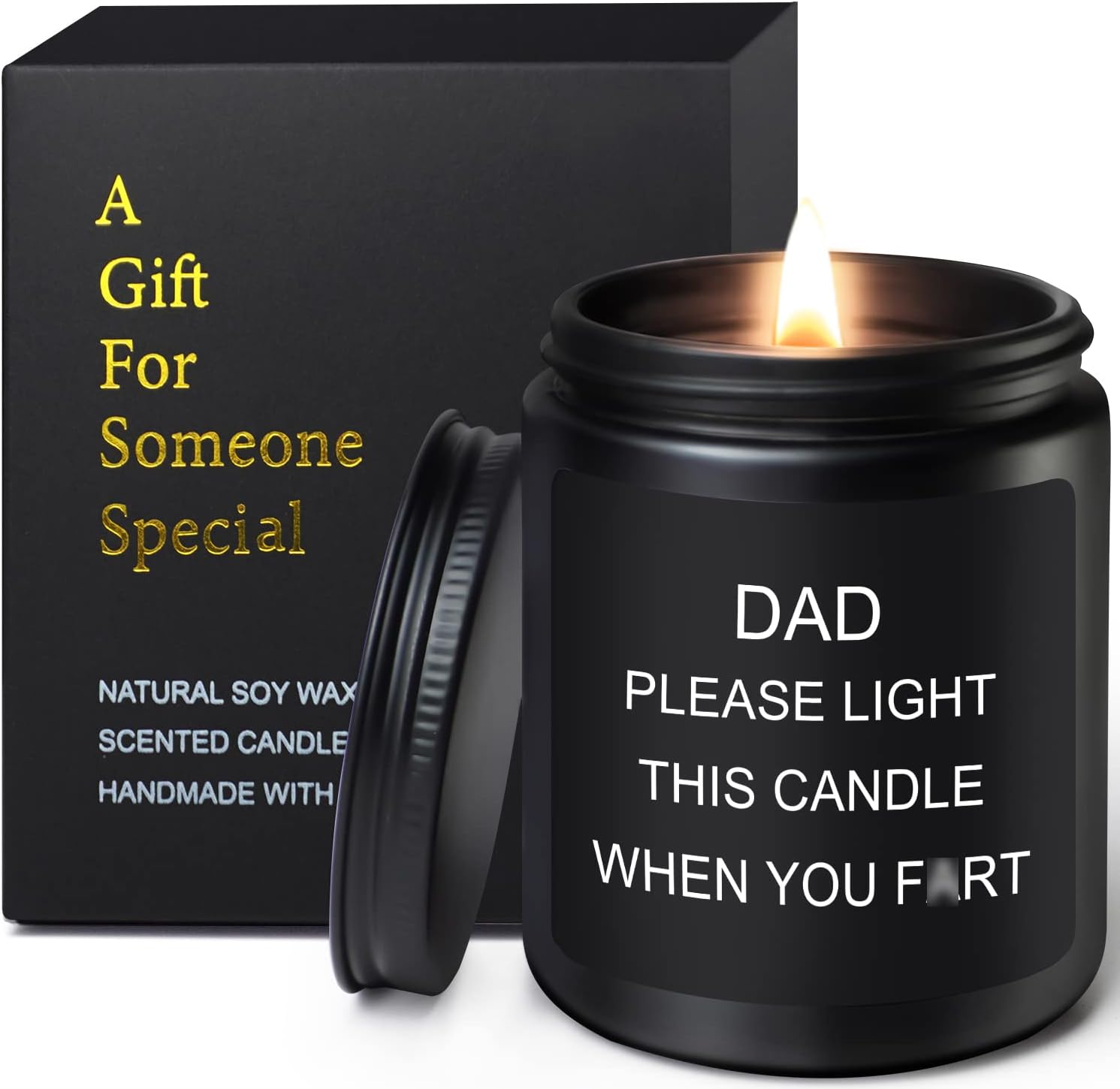 Dad Gifts from Daughter, Son - Fathers Day Birthday Gifts for Dad, Sandalwood Scented Candle Gifts for Dad Step Dad Father in Law Him Bonus Dad Daddy Men