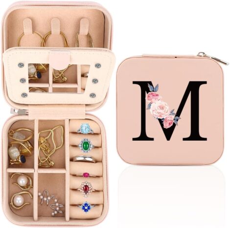 Compact, Multifunctional Jewellery Box with Mirror – Perfect Gift for Women, Moms – WALLFID Travel Box (M)