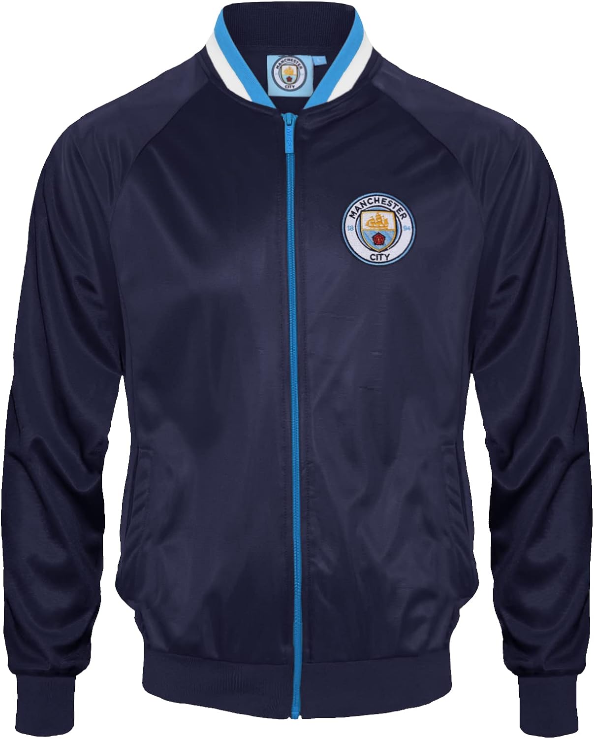 Manchester City Mens Jacket Track Top Retro OFFICIAL Football Gift