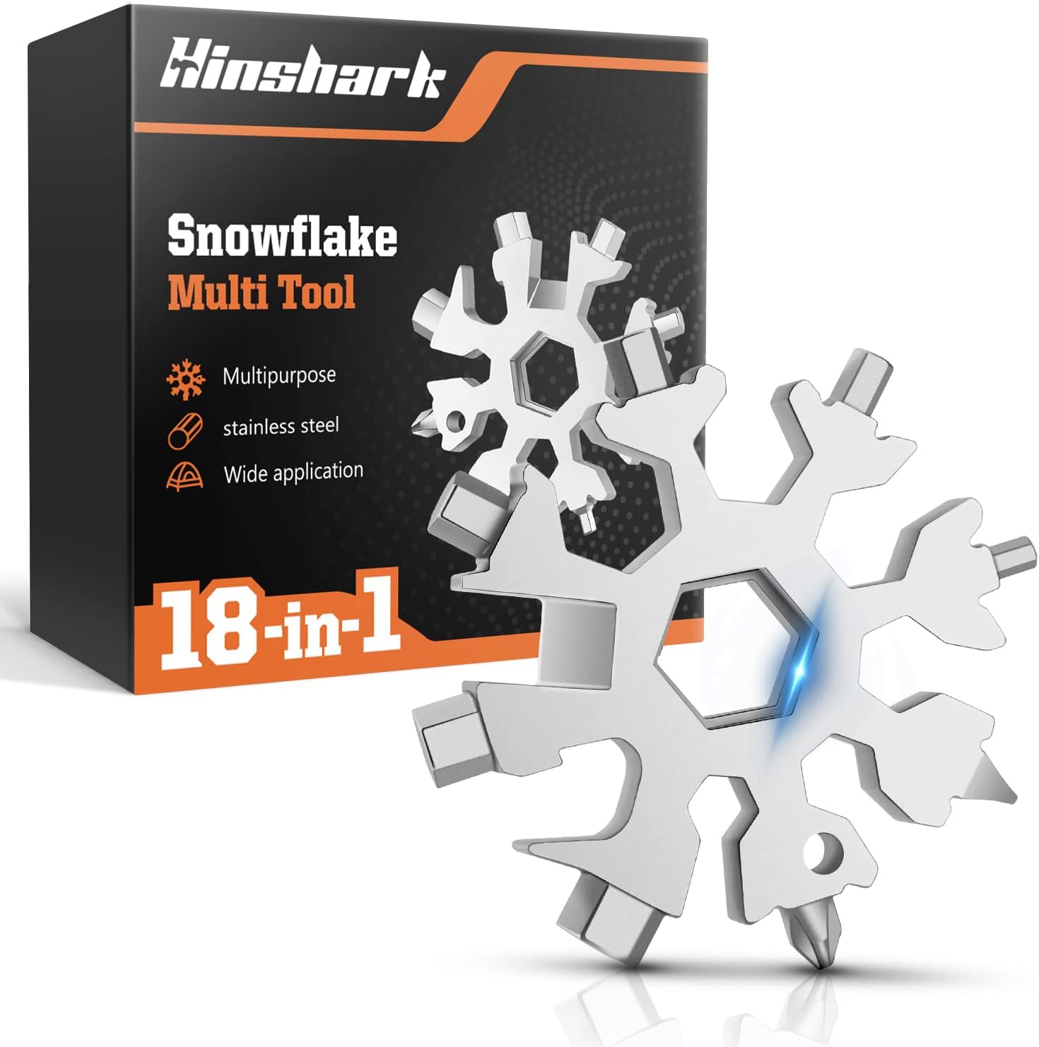 Gifts for Men, Stocking Fillers for Men/Women, 18-in-1 Snowflake Multi Tool Mens Gifts for Dad Gifts for Men Who Have Everything, Birthday Gifts for Him Gadgets for Men, Mens Gifts for Christmas