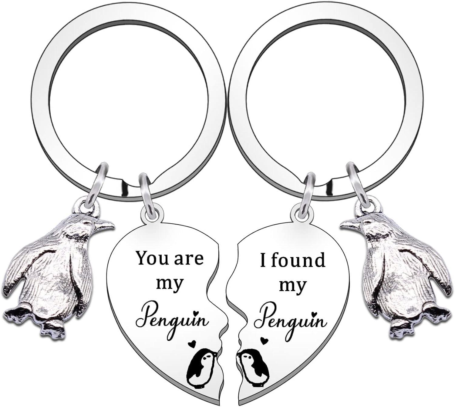 HULALA Couple Lover Romantic Valentines Gifts for Him Her You are My Penguin I Found My Penguin Keyring Keychain Boyfriend Girlfriend Husband Wife Birthday Anniversary Wedding Gift