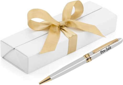 Personalized Engraved Ballpoint Pen in Gift Box – Customizable Anniversary and Gift Idea for Men and Women.