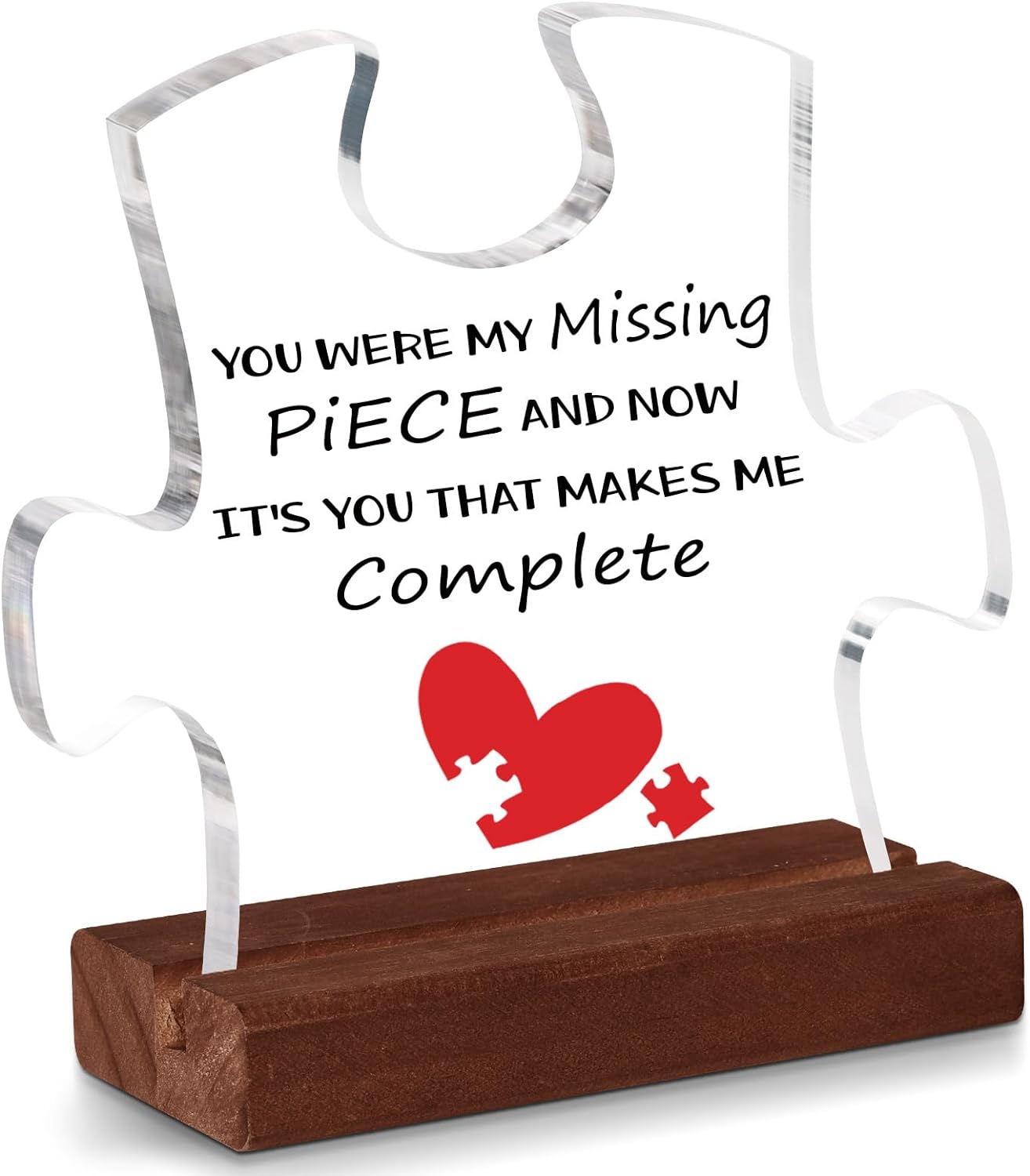 Puzzle-Shaped Plaque Gifts for Her Him Anniversary Valentine's Day Gifts for Girlfriend Boyfriend Birthday Gifts for Wife Husband Couple Funny Romantic Christmas Gifts Idea