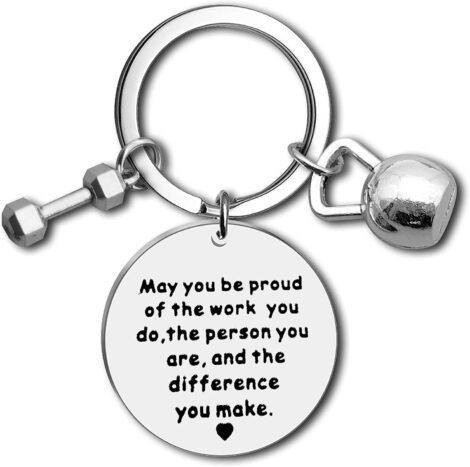 Fitness Coach Thank You Keyring – Appreciation gift for a fitness instructor, trainer, or coworker. Perfect for retirement or employee recognition.