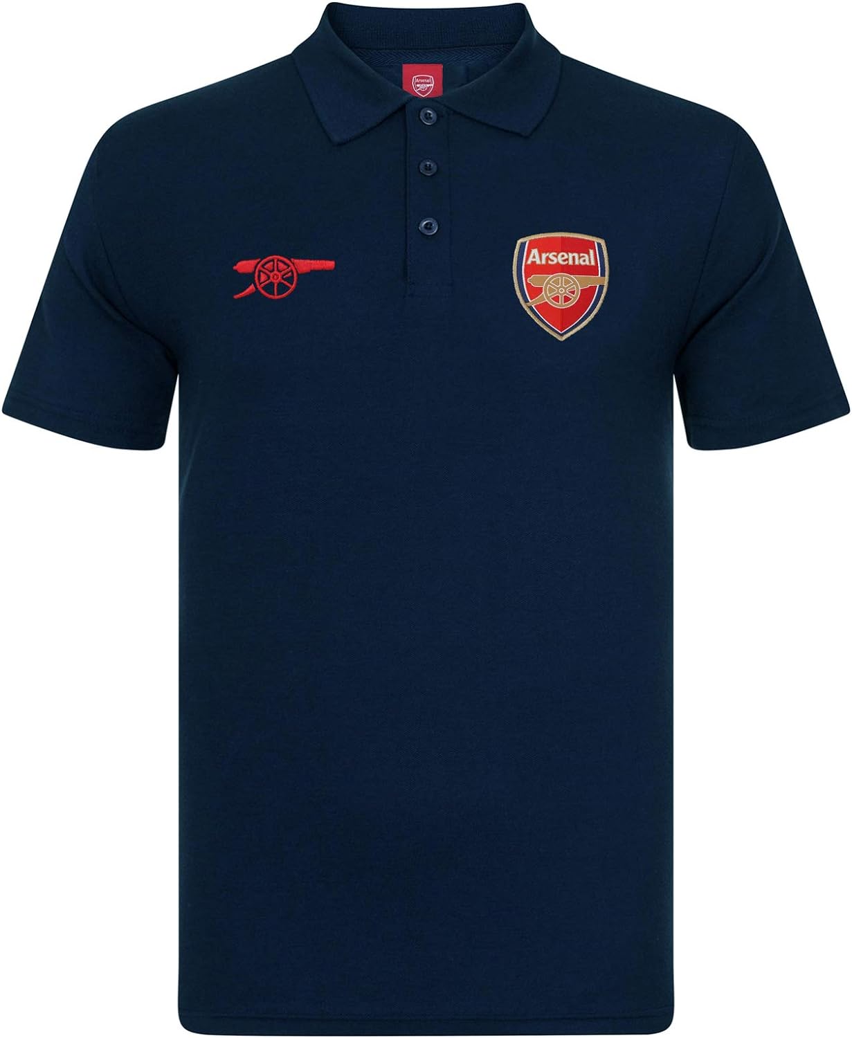 Arsenal FC Mens Polo Shirt Crest Official Football Gift