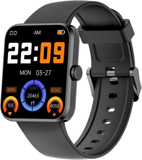 Upgraded Smartwatch: Blood Oxygen, Heart Rate Sleep Monitor, Activity Tracker, 24 Sport Modes – Android iOS.