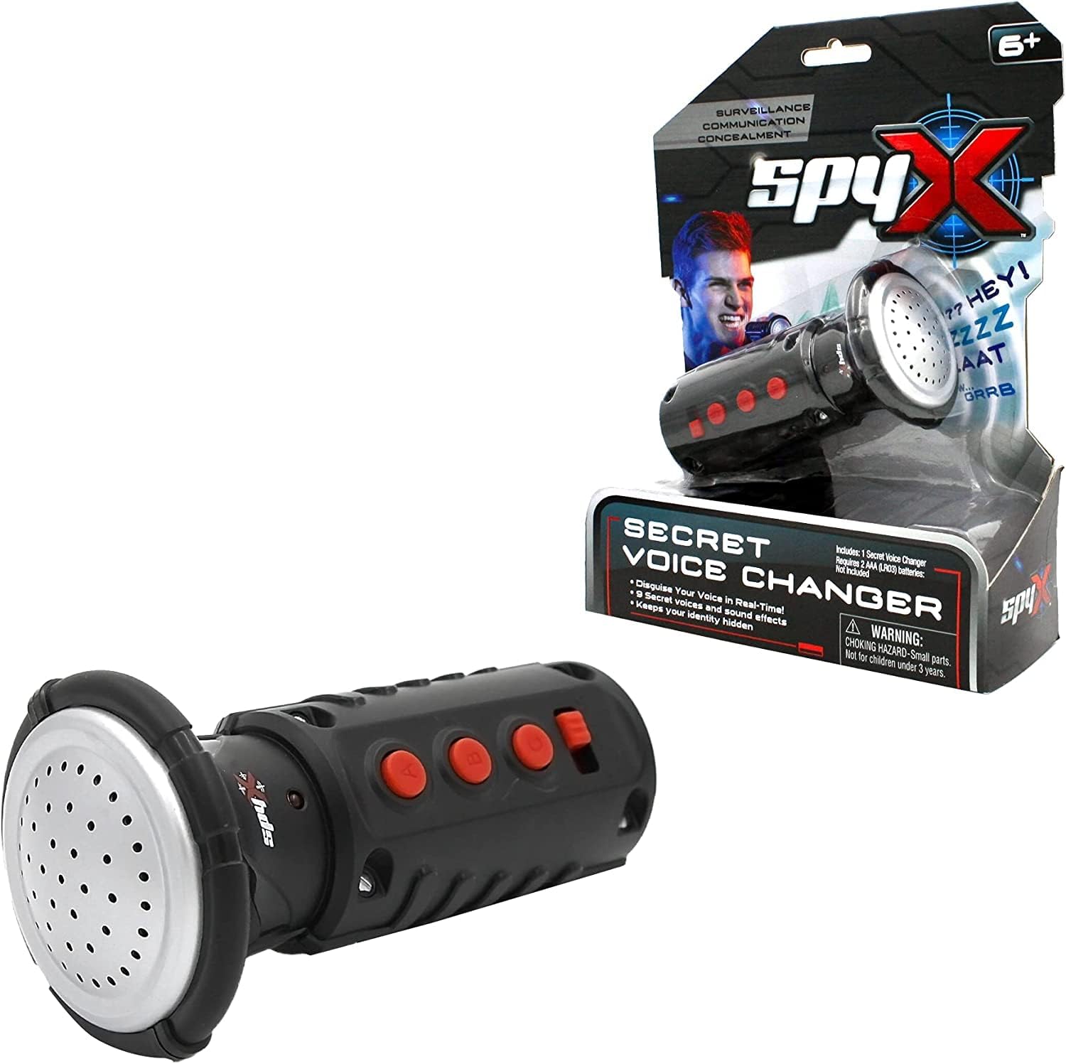 SpyX 10537 Secret Voice Changer For Kids - Disguise and Hide Your identity For Fun Spy Missions - Includes Secret Voice Changer With 9 Distortion Modes, 6+ Years