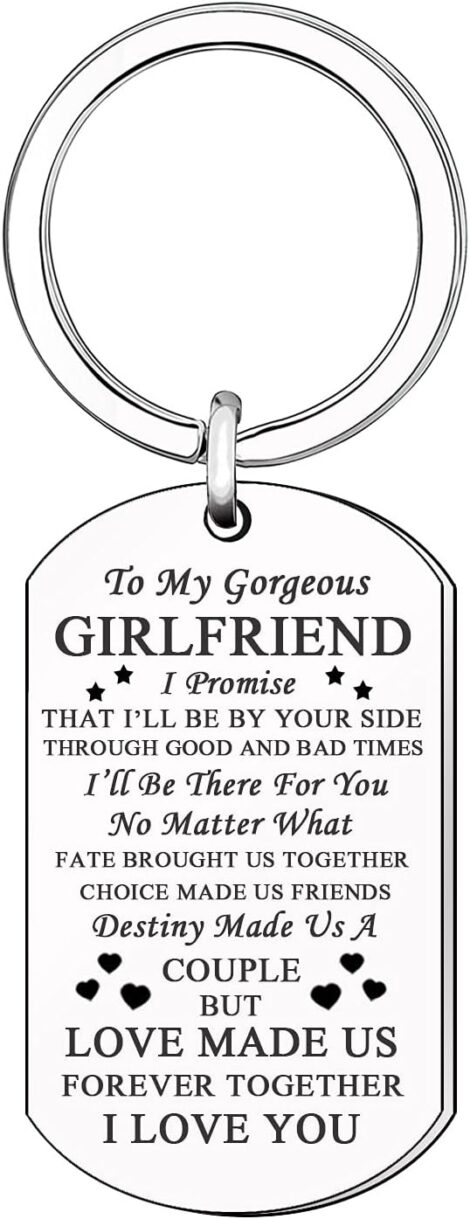 My Girlfriend Keyring: Romantic Couples Keychain for Birthday & Valentine’s Gifts