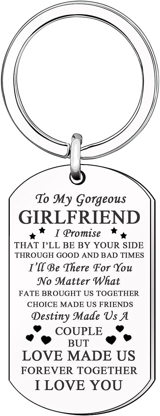 to My Girlfriend Keyring I Love You Keychain Couples Lovers Key Rings Birthday Valentine Gifts