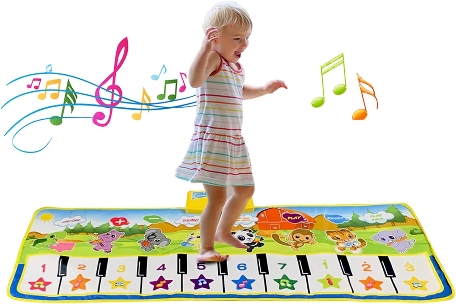 Toys for 1-6 Year Old Boys Girls, Piano Music Dance Mat for Toddlers Infant Kids Gifts for 1-5 Year Old Boys Girl Birthday Present Baby Girl Toys Gifts 12-18 6 to 12 Months Age 1-6