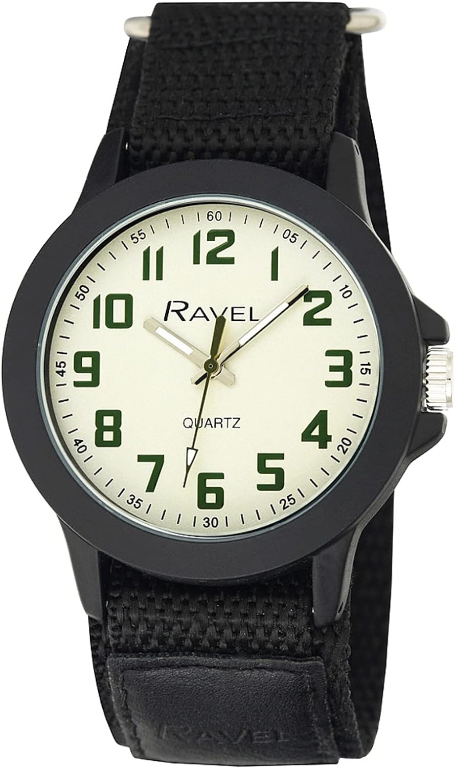 Ravel - Men's Modern Workwear Watch with Easy-Fasten Strap