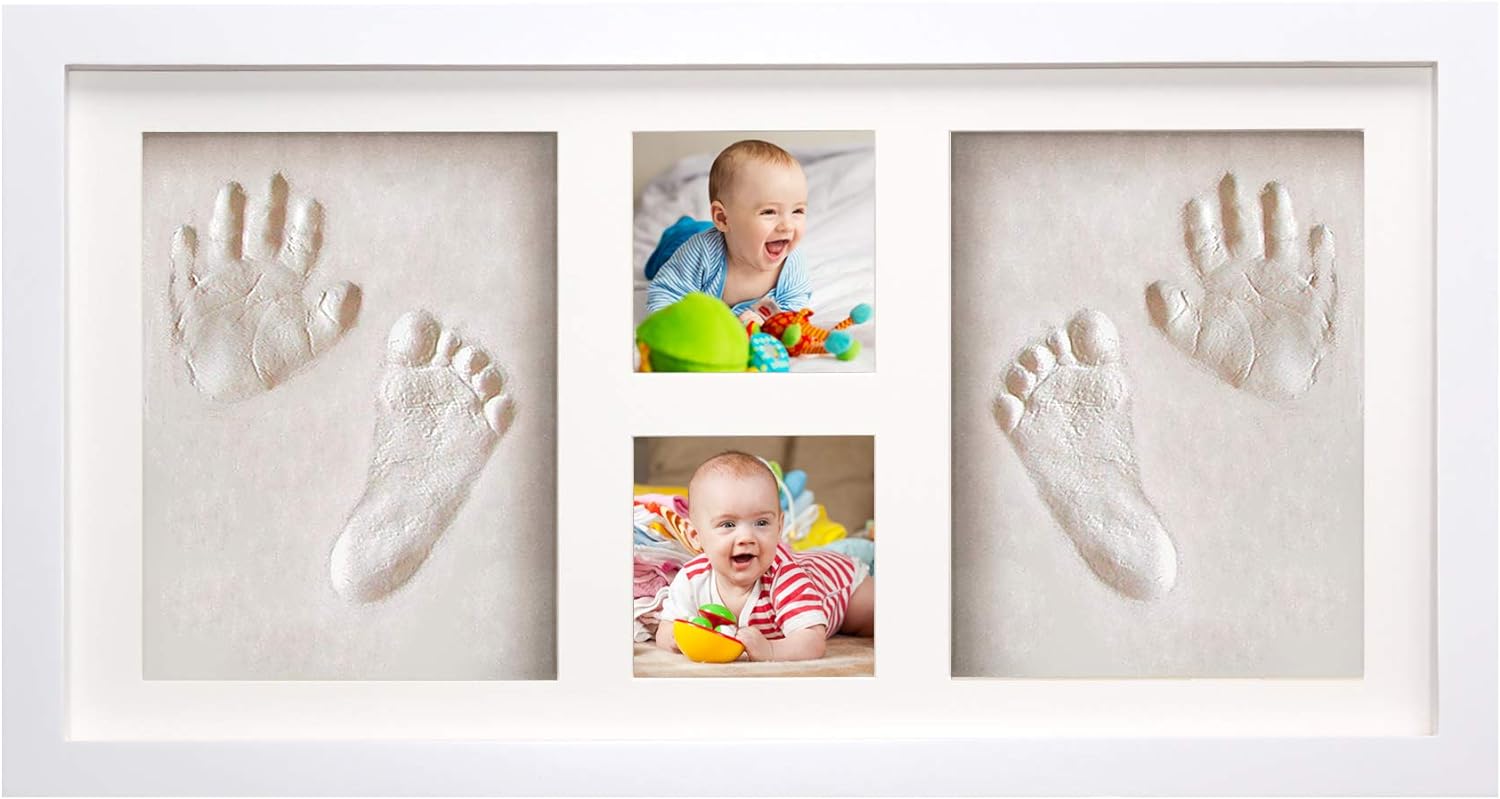 Baby Hand and Footprint Kit by Bubbleliss. Makes A Great Gift Present for Birthdays, Christenings and Baby Showers, Newborn Baby Keepsake Frames