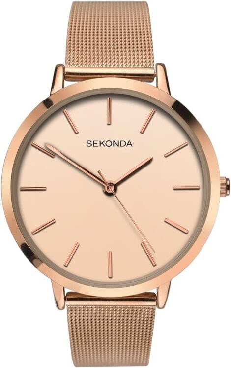 SEKONDA Women’s Classic Quartz Watch with Stainless Steel Strap (2475.27), Simplistic Elegance