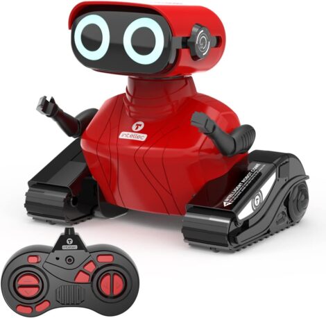 GRC Robot Toys: Remote Control Walking & Dancing Robot for Kids 6+ with LED Eyes
