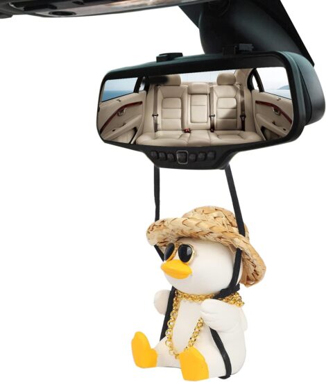 Hilarious Duck Car Hanging Ornament for Interior Decor, Funny Gift for Women and Men (Fat).