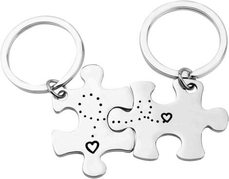 Couple Keyring Gifts – Anniversary, Valentines, Wedding, Christmas, Birthday Gifts for Him and Her.