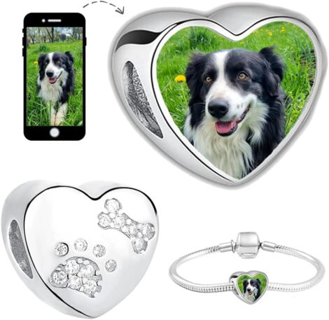 Customizable Photo Charms for Pandora Bracelets – Perfect personalized gift for pet lovers