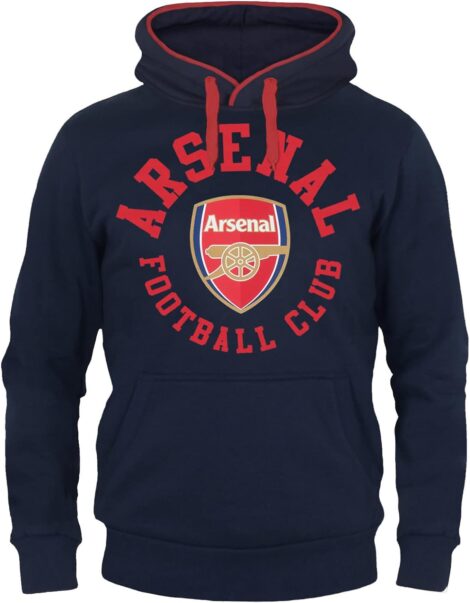 Arsenal FC Men’s Graphic Hoody – Official Football Gift, with Fleece.