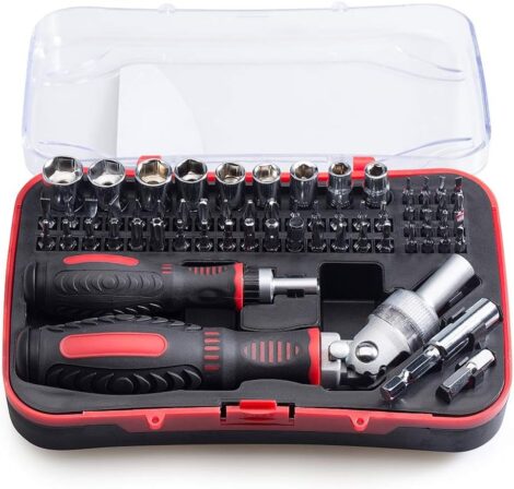 61-in-1 Ratchet Screwdriver Set: Precision Magnetic Tools for Household Repairs, Tablets, MacBook, Electronics – Great for Dads.