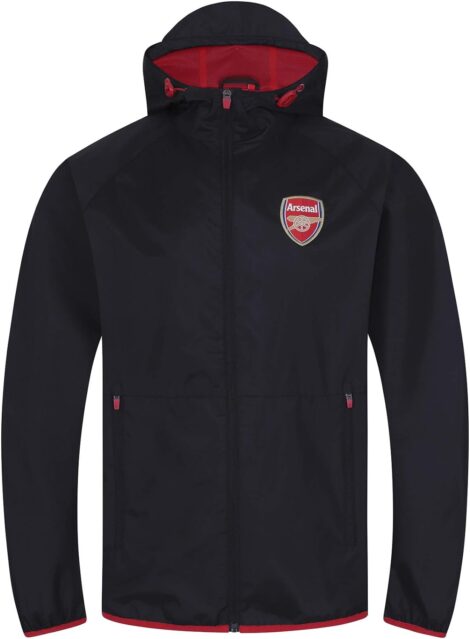 Official Arsenal FC Men’s Shower Windbreaker Jacket – Perfect Football Gift