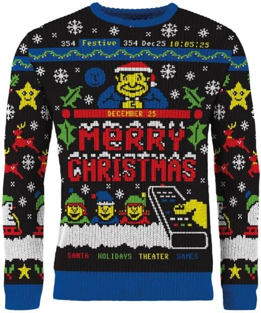 Teletext Christmas Jumper for Men and Women Retro Gift