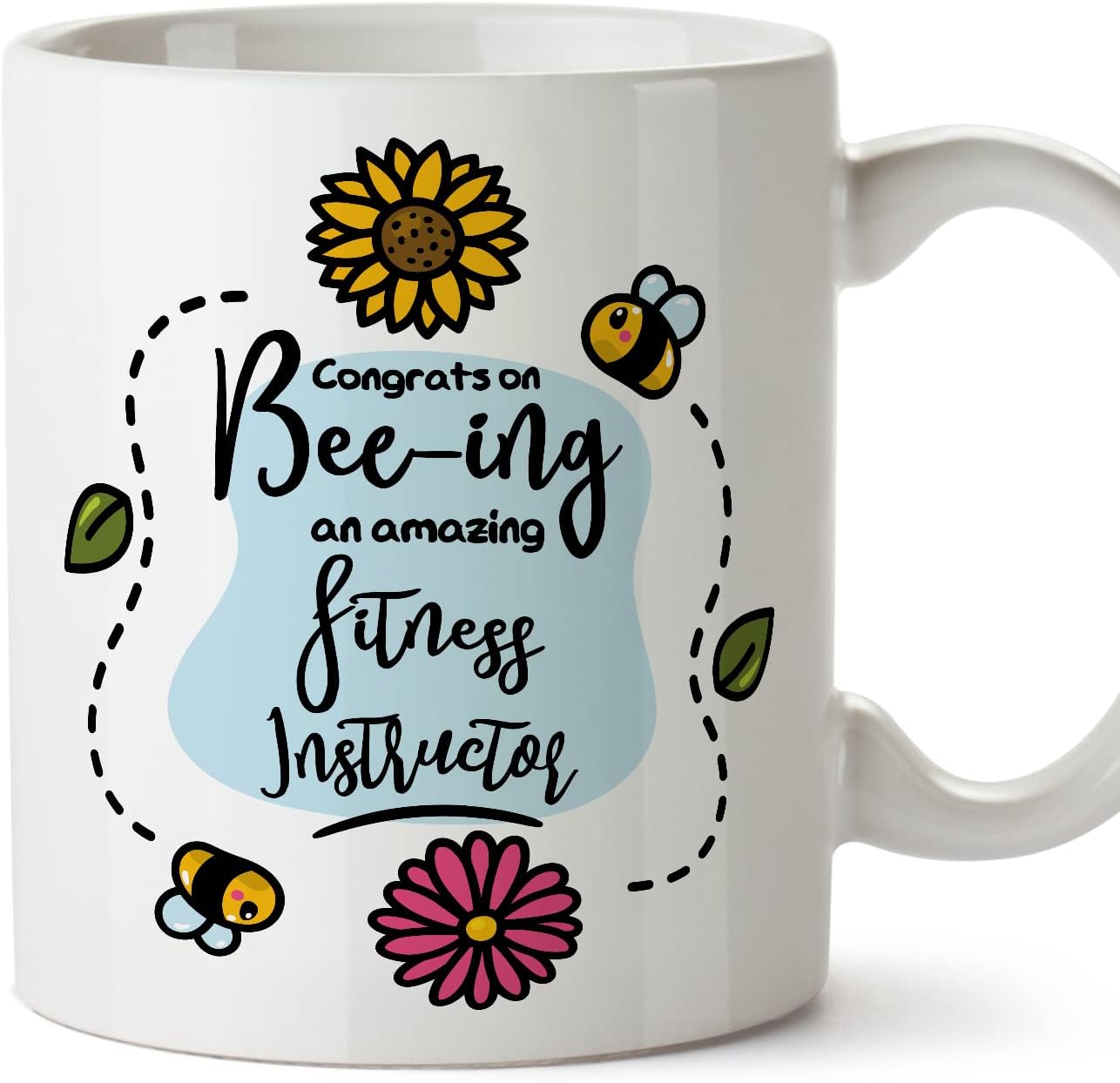 MUGFFINS Fitness Instructor Mug - in English - Thanks for Beeing Amazing - Funny Gift for Colleagues - Ceramic 11oz Mug