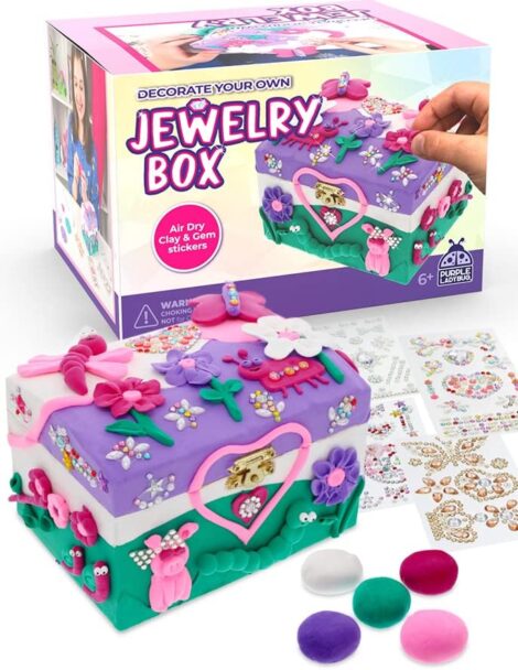 Purple Ladybug Jewellery Box – Creative Gifts for Girls 6-11, Birthday & Kid’s Presents – Cool Craft Kit for Kids.