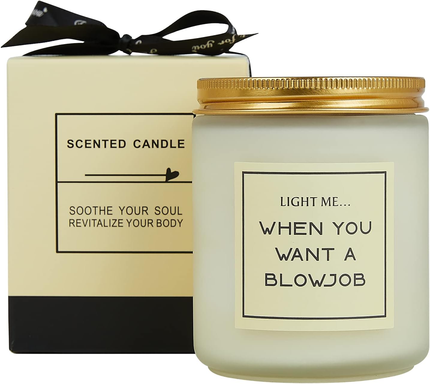 Jasmine Scented Candles - Funny Gifts for Men, Gifts for Him - Husband Gifts, Boyfriend Gifts, Fiance Gifts -Funny Anniversary,Christmas,Valentine's Day,Birthday Gifts for Husband, Boyfriend, Couple