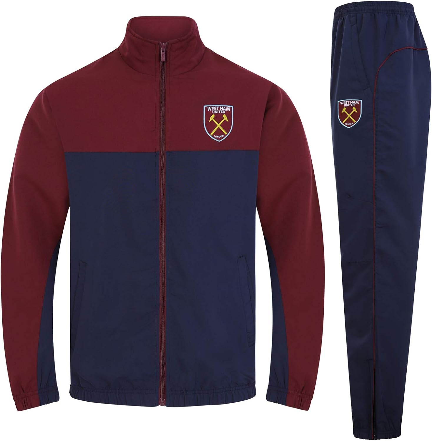 West Ham United Mens Tracksuit Jacket & Pants Set OFFICIAL Football Gift