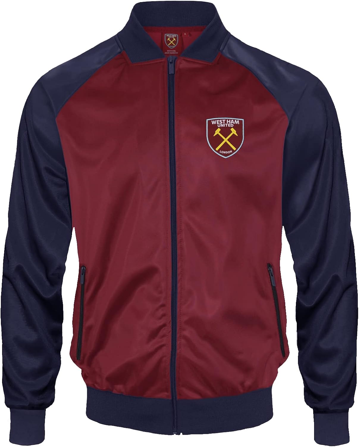 West Ham United Mens Jacket Track Top Retro OFFICIAL Football Gift