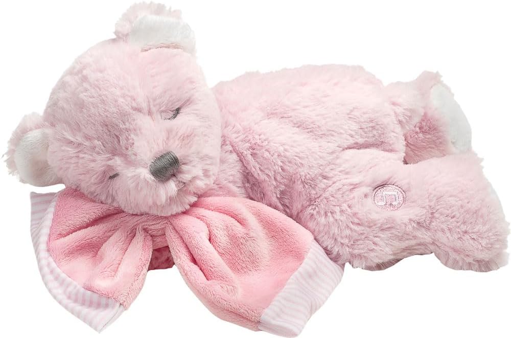 Suki Baby Hug-a-Boo Super Soft Plush Musical Sleeping Bear with Soft Boa Blankie, Pink