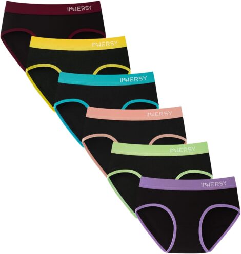 INNERSY Teen Girl Cotton Knickers (Pack of 6)